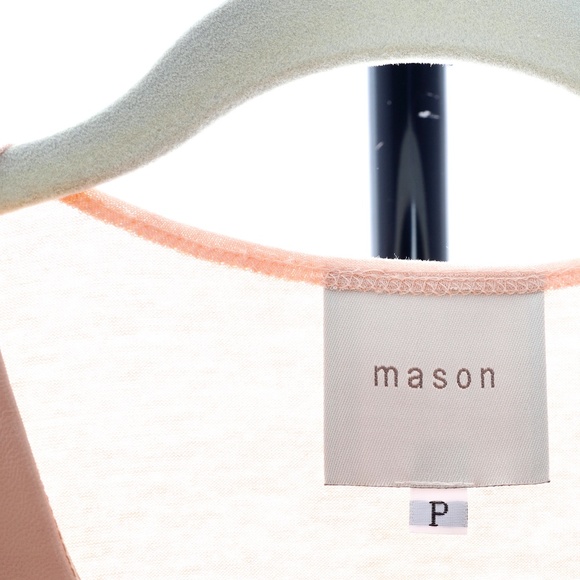 Mason by Michelle Peach Leather Front Tee Dress - Size P - Picture 6 of 7